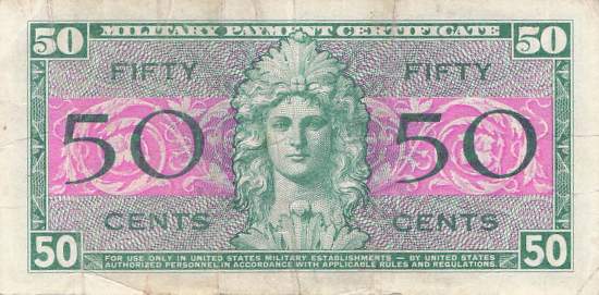 USA MPC Series 521 p.M32 50 Cents 1954 F